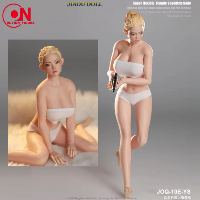 

JOQ-10E 1/6 Super Flexible European Female Large Bust Seamless Body 12'' Action Figure with Detachable/Non Detachable Foot Model