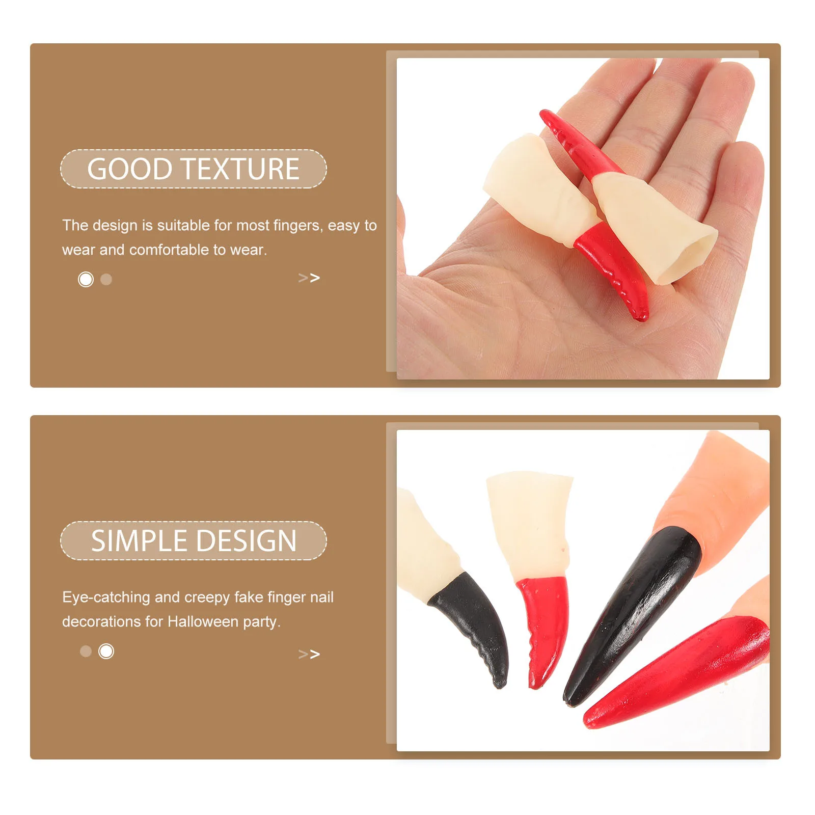 40개 가짜 마녀 손가락 긴 손톱 팁 할로윈 코스프레 손톱 무서운 파티 장난 액세서리 마녀 손가락
