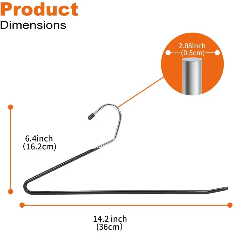 Appendiabiti per pantaloni da 40 pezzi, appendiabiti per Jeans in metallo con estremità aperta salvaspazio, appendiabiti antiscivolo per pantaloni, Organizer per riporre l'armadio