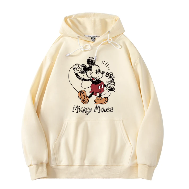 Mickey sweater female Disney new oversize autumn American hooded sweater cartoon hoodies women  anime hoodie    clothes