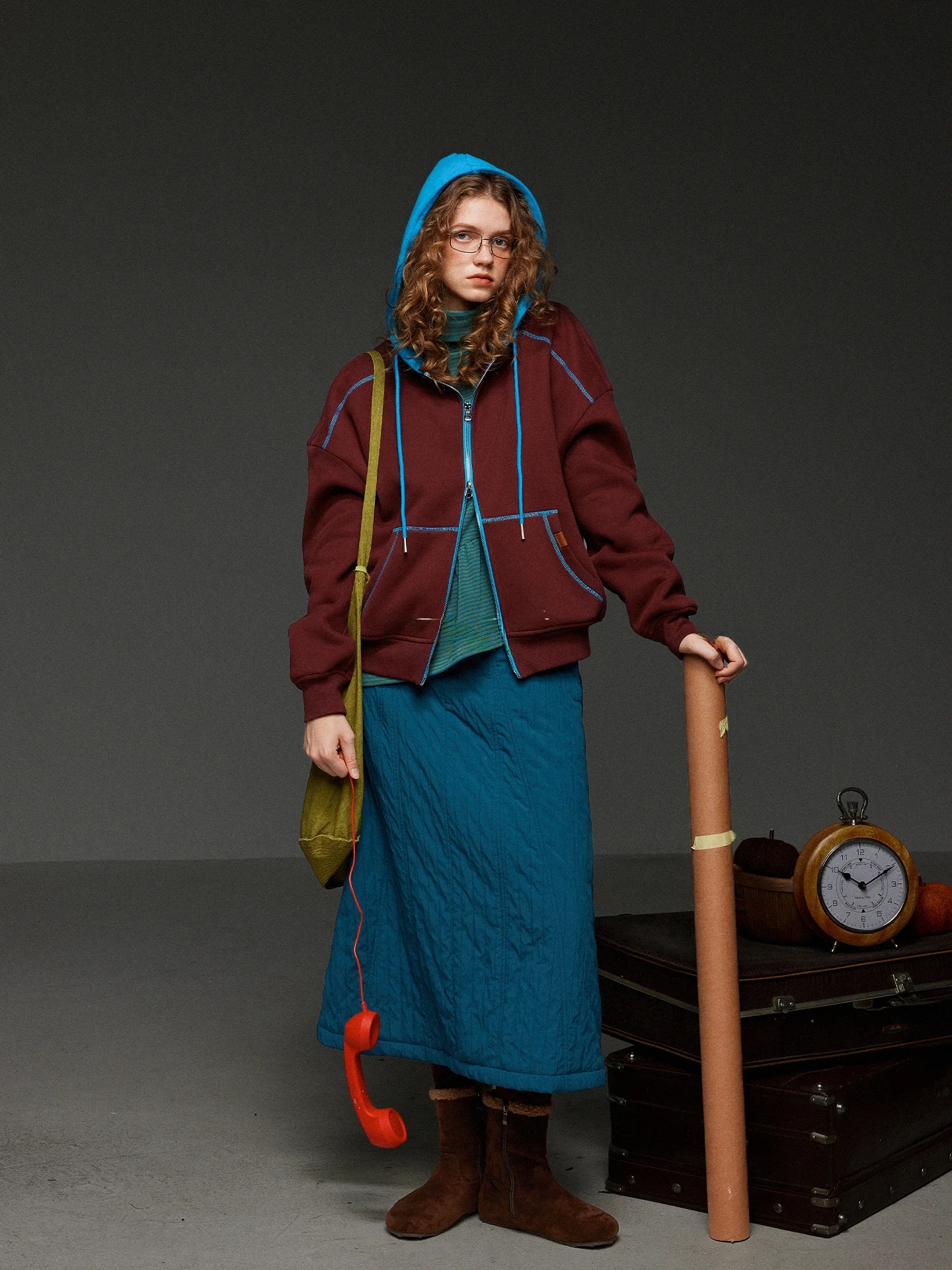 

Женская весенняя куртка-худи TNIT в стиле ретро с американским цветовым блоком, на молнии, свободного кроя, с дизайнерскими вставками, верхняя одежда