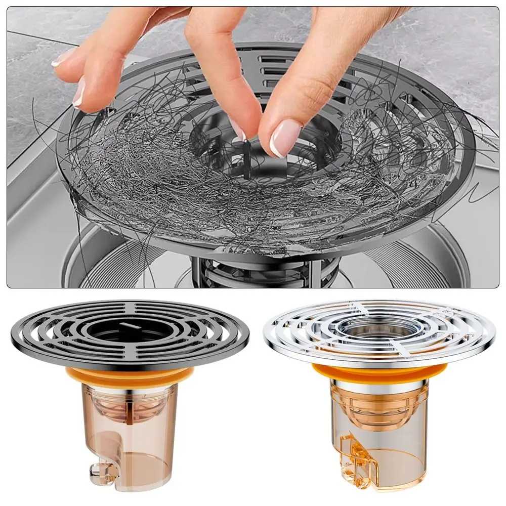 Gravity Induction Floor Drain No Smell Auto Open Basin Drain Filter Kitchen Accessories Water Seal Drain Cover