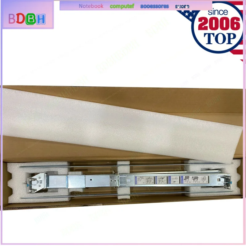 2U Static Rails For Dell R510 R520 R530 R540 R720 R730 R740 R820R6525R7525