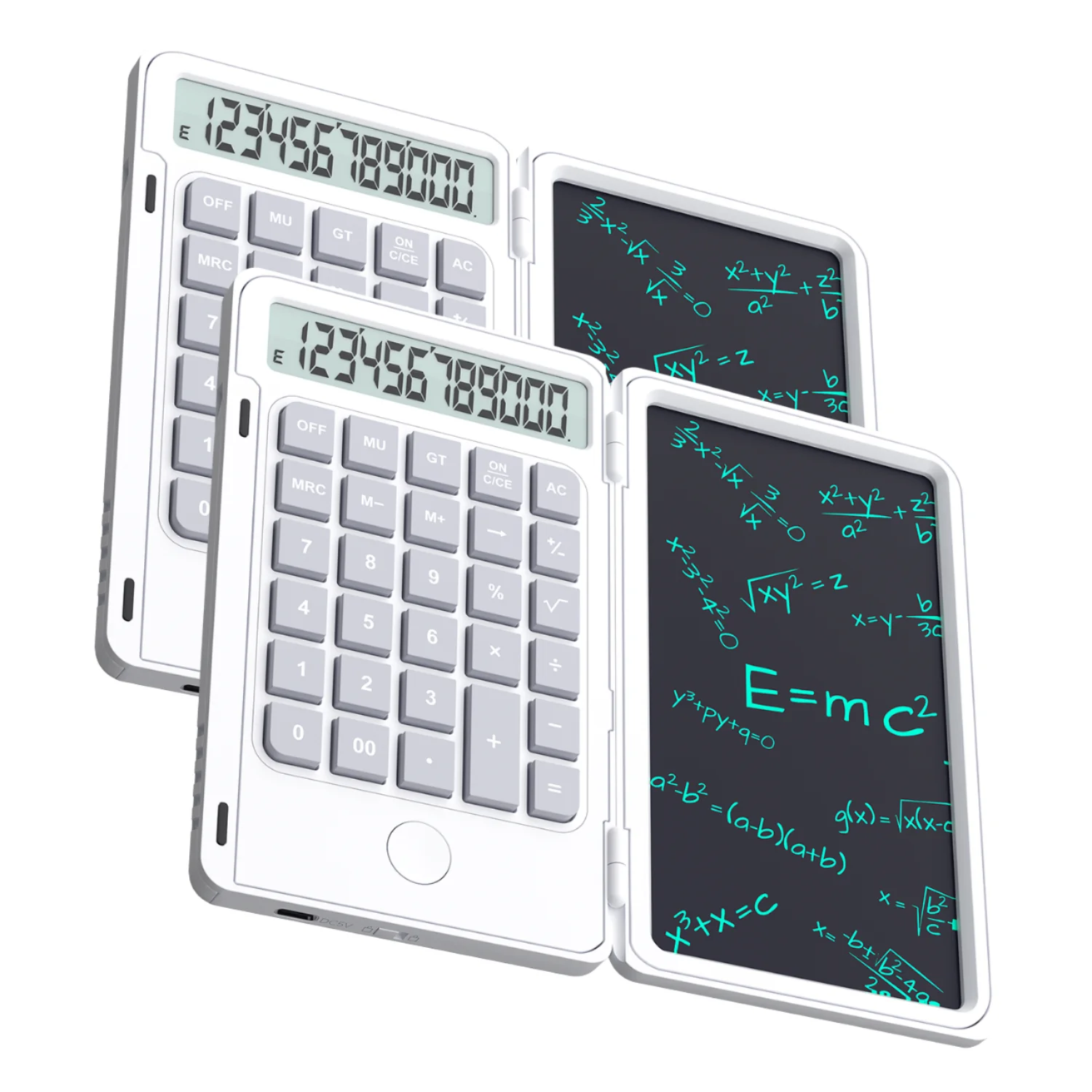

12-Digit Scientific Calculator with Writing Board 2-in-1 Electronic Device LCD Writing Tablet for Office Use Battery Powered
