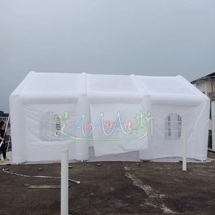 Abrigo branco inflável da casa da barraca do casamento da forma 2022 com ventilador de ar para a festa exterior/feira comercial/convenção feita em china