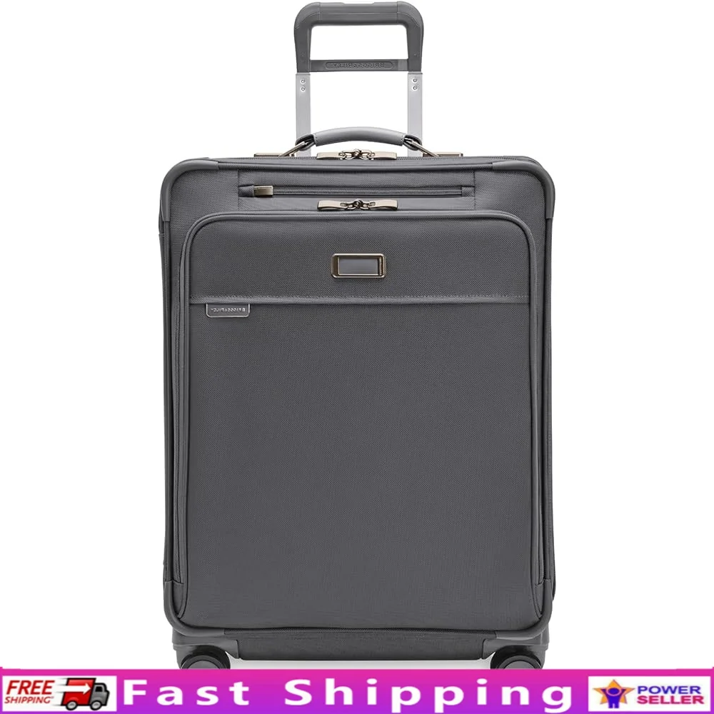 Maleta de viaje a cuadros con equipaje giratorio expandible mediano con 360 ruedas, bolsa rodante de lado suave con cremallera autorreparable, viaje