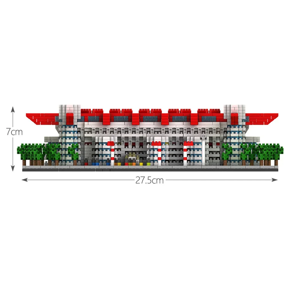 PZX9912-3 San Siro Stadium Building Blocks Italy Milan Famous Architecture Model DIY Educational Bricks Toys Children‘s Day Gift