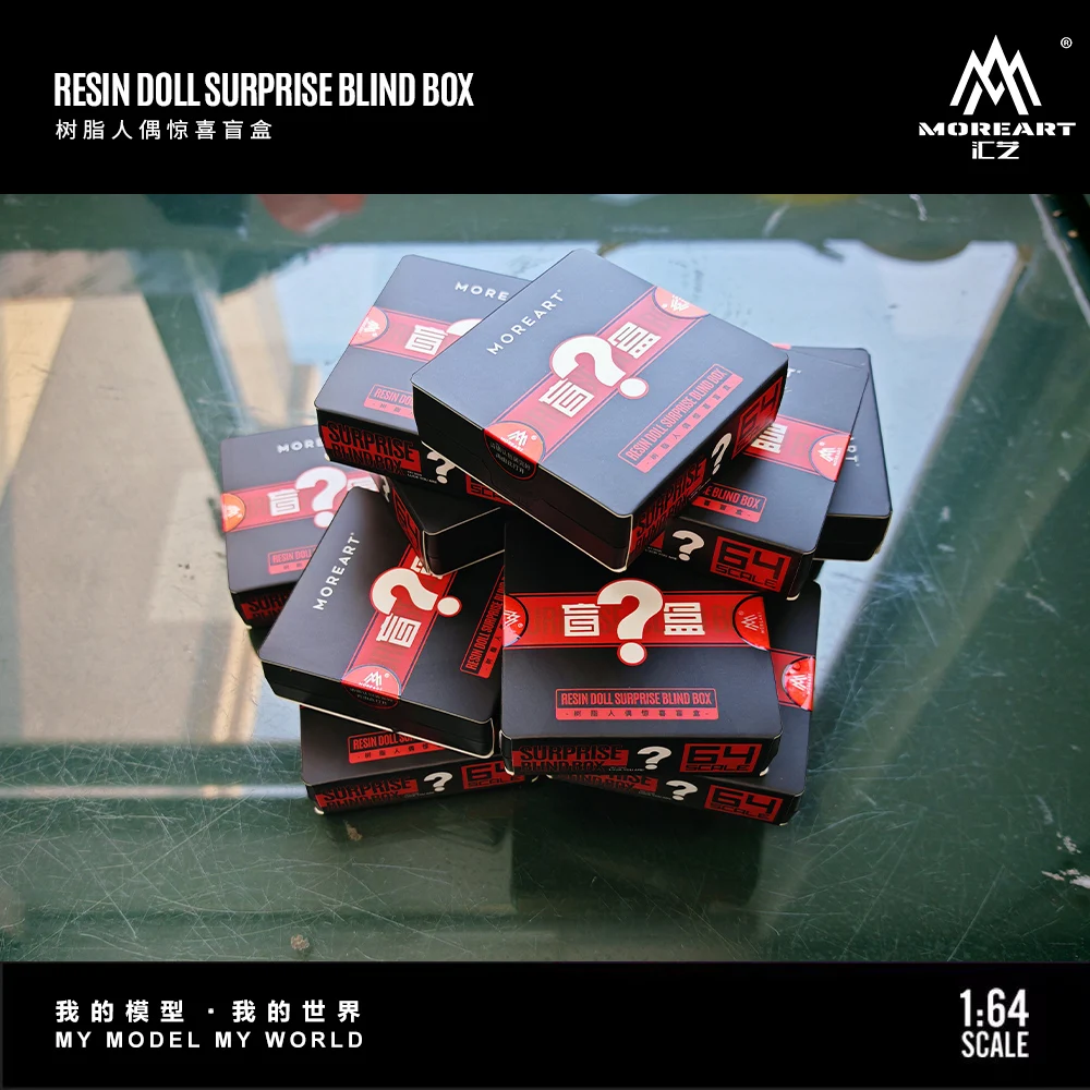المزيد من الفن 1:64 صندوق غامض لشخصية الحركة، نموذج مجسم للديكور للعرض والتجميع والهدايا