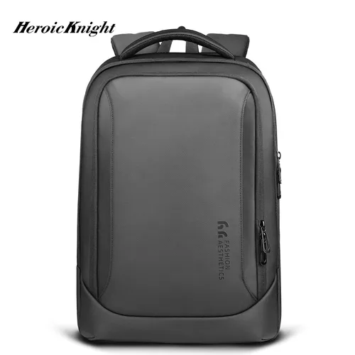 Heroic Knight-mochila de viaje de negocios para hombre, Bolsa Escolar de gran capacidad para ordenador portátil de trabajo de 15,6 pulgadas, a la moda, con puerto USB