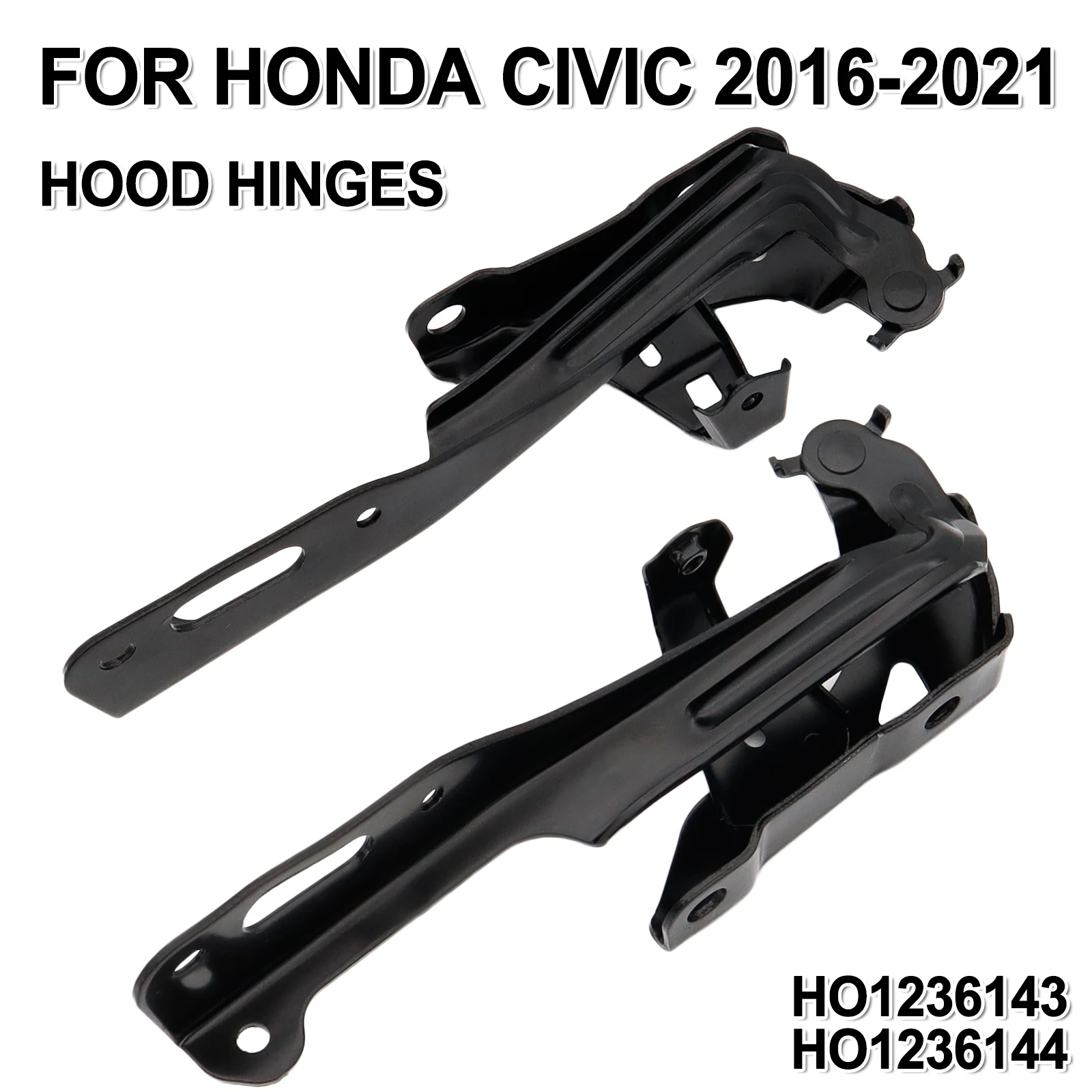 2Pcs Car Hood Hinges Left Right Side For Honda Civic 2016-2021 HO1236143 HO1236144 Pair Set Durable Replacement Car Accessories