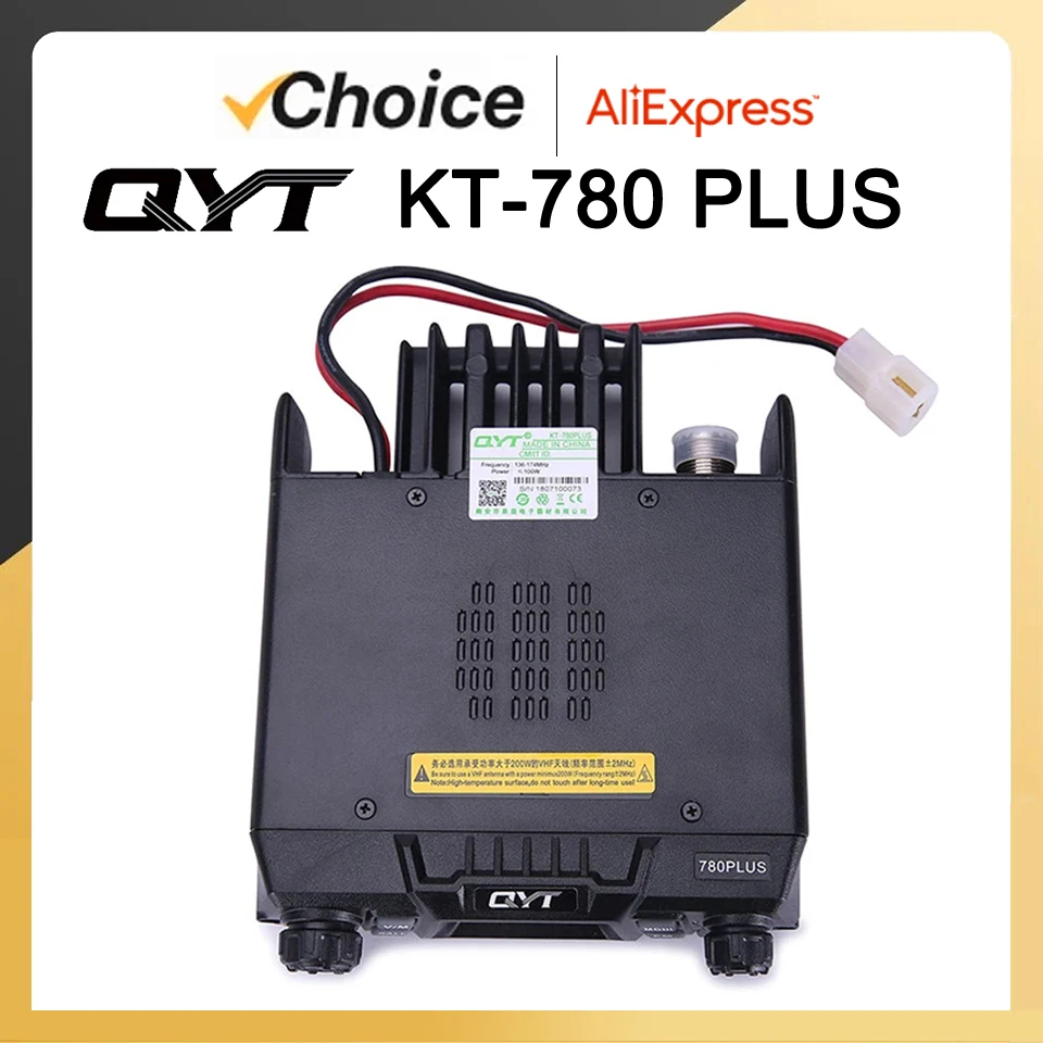 QYT KT-780 Plus Mobile Station VHF 100W 136-174MHZ High Power 256CH Long Range Communication Radio Car Walkie Talkie Transceiver