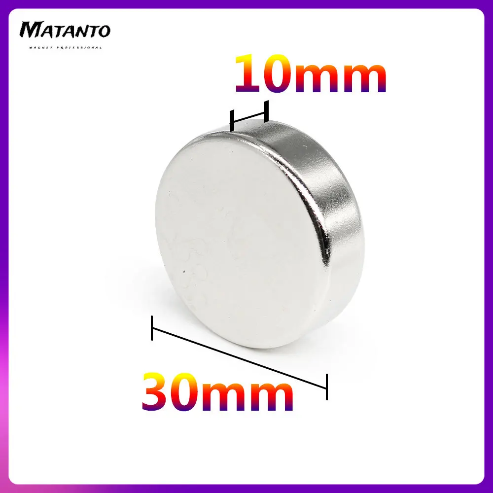 

1/2/3/10PCS 30x10 mm Circuler Search Magnet N35 Round Rare Earth Neodymium Magnet 30x10mm Thick Permanent Magnet Strong 30*10