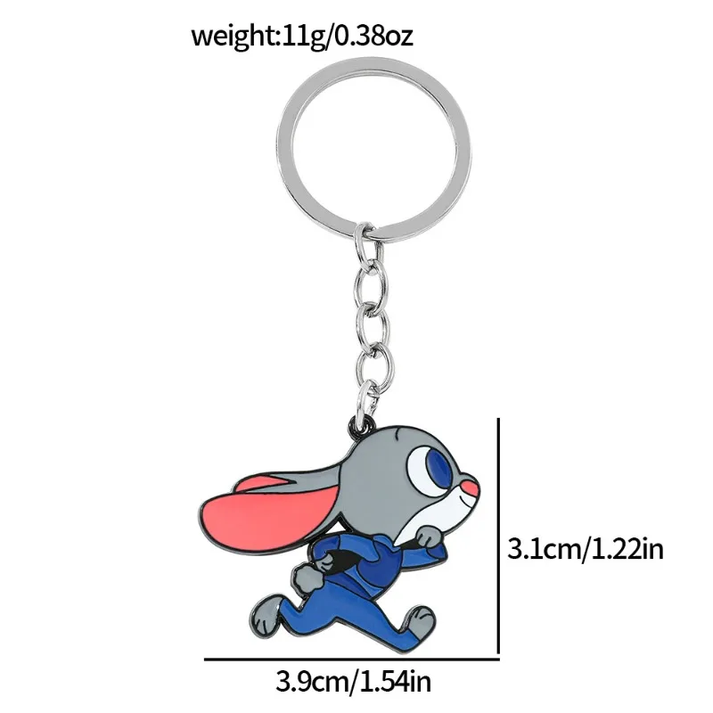 2 stuks Disney Zootopia Cartoon Figuur Judi Nick Sleutelhanger Disney Hanger Sleutelhanger Rugzak Sieraden Accessoires voor Valentijnsdag