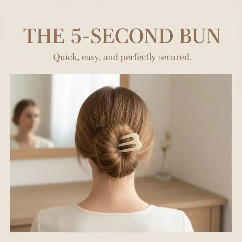 

【DY】French Hair Pins For Women U Shaped Hair Forks Vintage Hairstyle Accessories Fashion 3 Prong Bun Hair Sticks Headwear