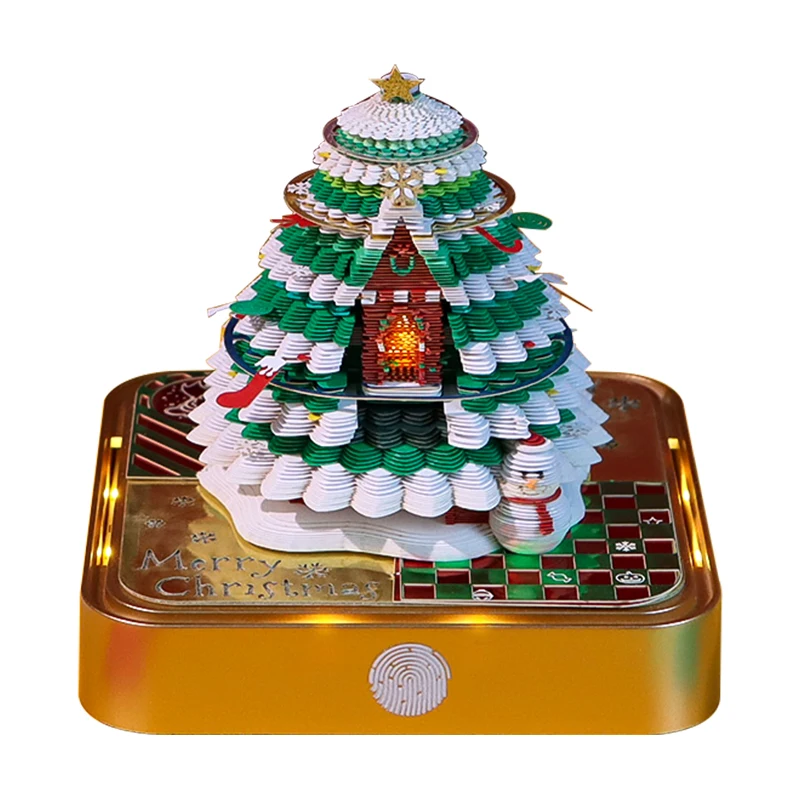 

Omoshiroi Block 3D Memo Calendar 2025 Colorful Christmas Tree 3D Note Paper Carving Model Desktop Decoration Paper Notes Gifts