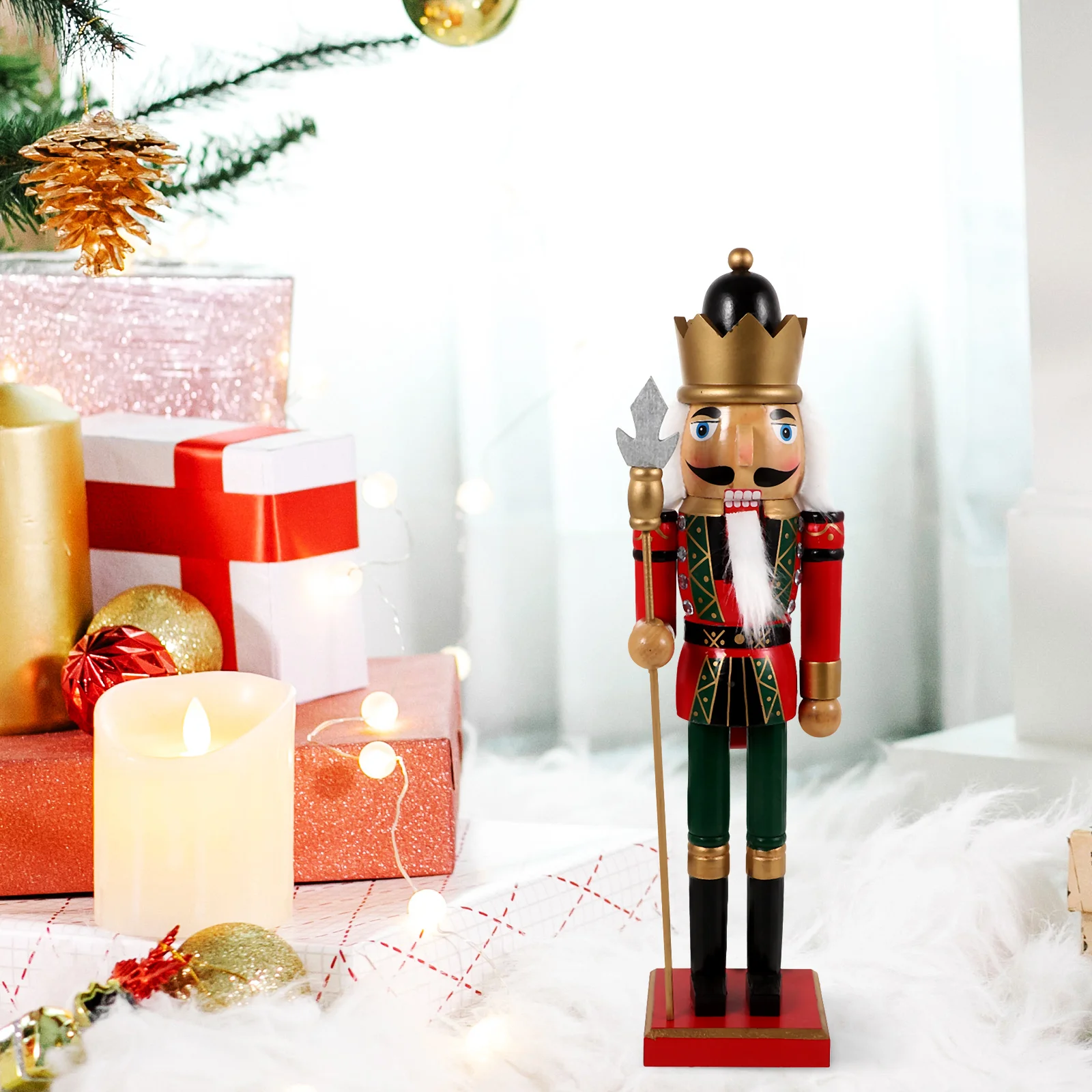 

Wooden Nutcracker Christmas Decor Tabletop Cabinet Display Adorable Xmas Gift Wooden Nutcracker Wood Nutcrackers Decor
