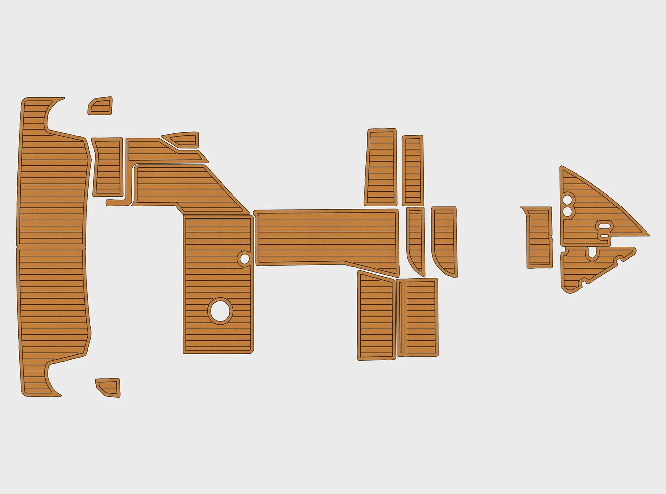 

2016-2023 Regal 26 Express 1/4 дюйма, 6 мм, пена EVA, Нескользящий морской коврик из тикового дерева из ПВХ, ковер из аква-греторшапа, морской пол
