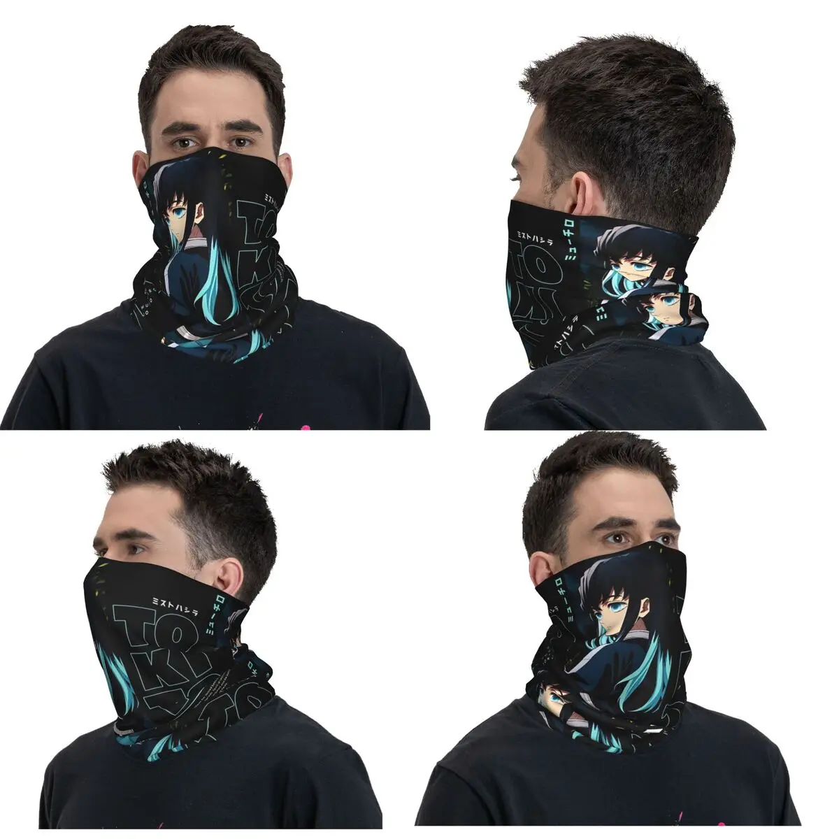 Muichiro Tokito - Demon Slayer Bandana Neck Gaiter Printed Magic Scarf Warm Headband Outdoor Sports For Men Women Adult Washable