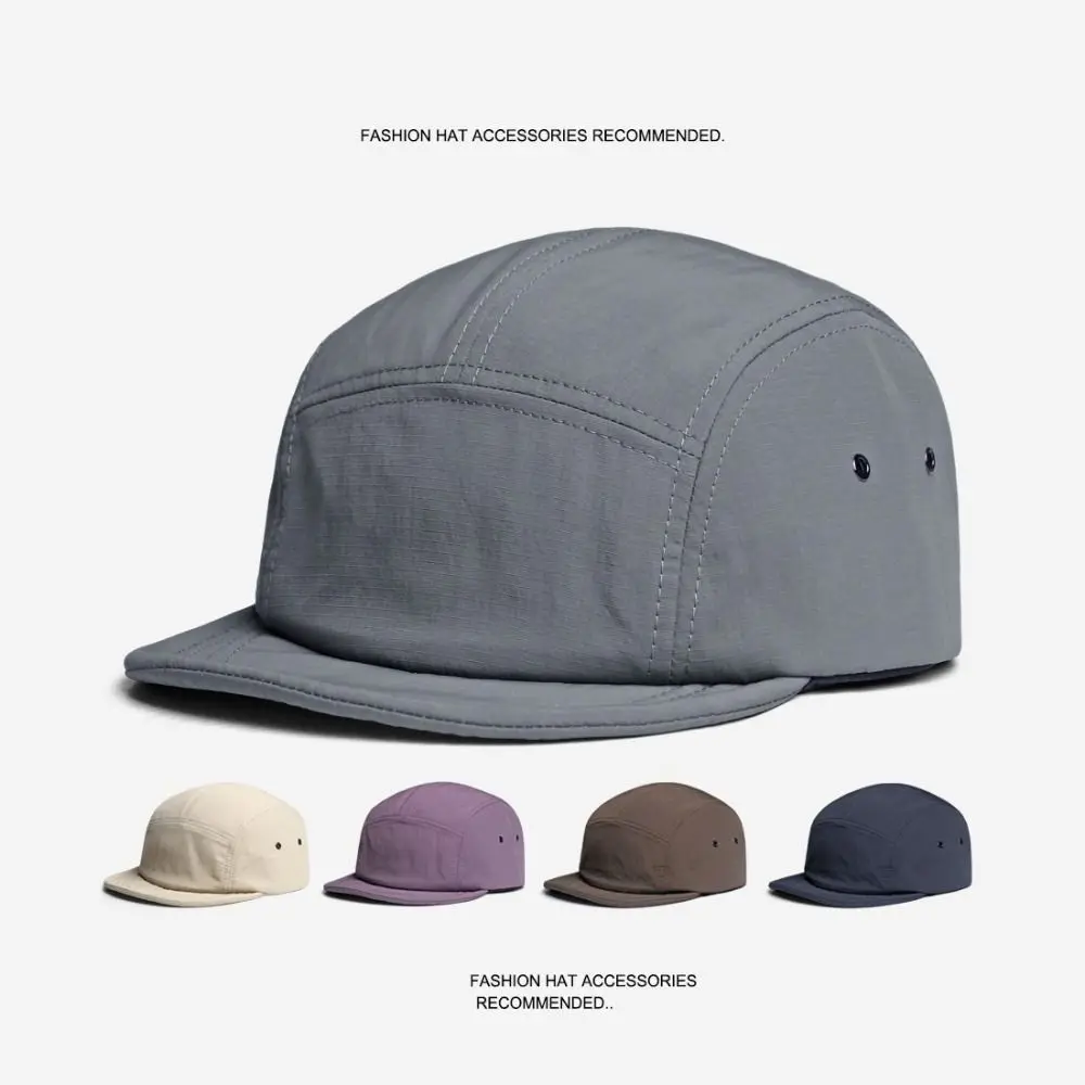 bones-de-beisebol-de-secagem-rapida-com-aba-curta-respiraveis-de-cinco-paineis-ajustaveis-com-fecho-snapback-protecao-solar-estilo-retro-para-homens-e-mulheres