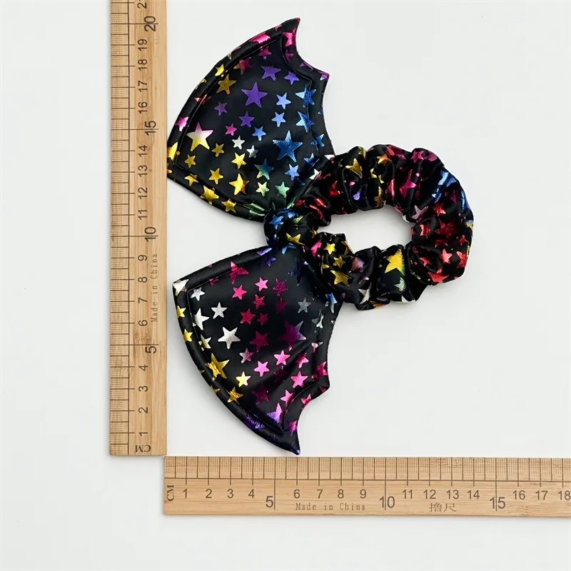 العلاقات الشعر الخفافيش الجناح النساء الفتيات مهرجان حفلة رباط شعر الهبي نمط أسود القوطية Scrunchies هالوين تأثيري إكسسوارات الشعر