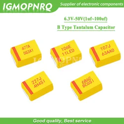 10pcs B Type Tantalum Capacitor 100UF 2.2UF 1UF 4.7UF 10UF 22UF 33UF 47UF 6.3V 10V 16V 25V 35V 50V 106 107 476 105 226 336