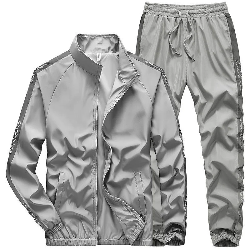 New Design 2026 Mens Running Sets Autumn Korean Fashion Two Piece Quick Dry Fabric Basketball Golf High Intensity Training