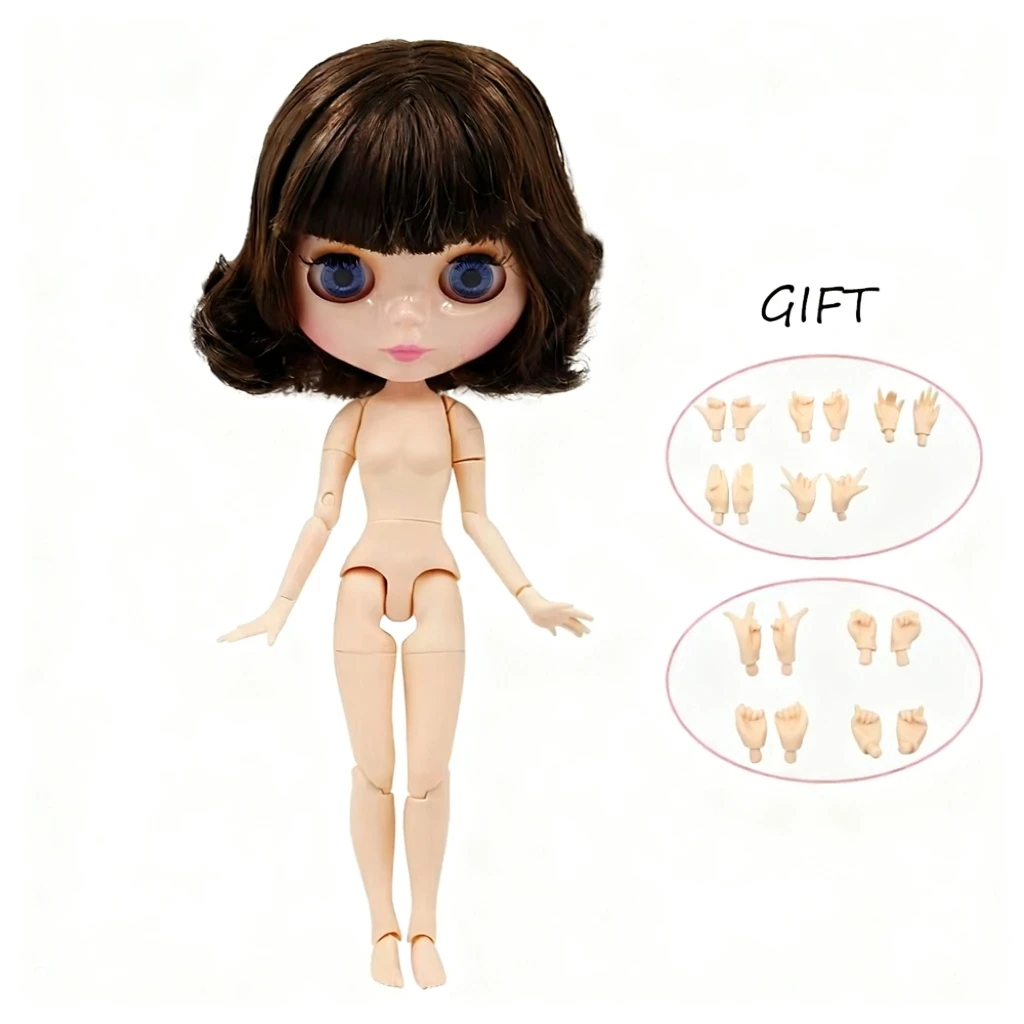 ICY DBS blythe doll joint body capelli corti e pelle abbronzata viso lucido viso opaco nero prezzo speciale ghiacciato Licca toy girl gift