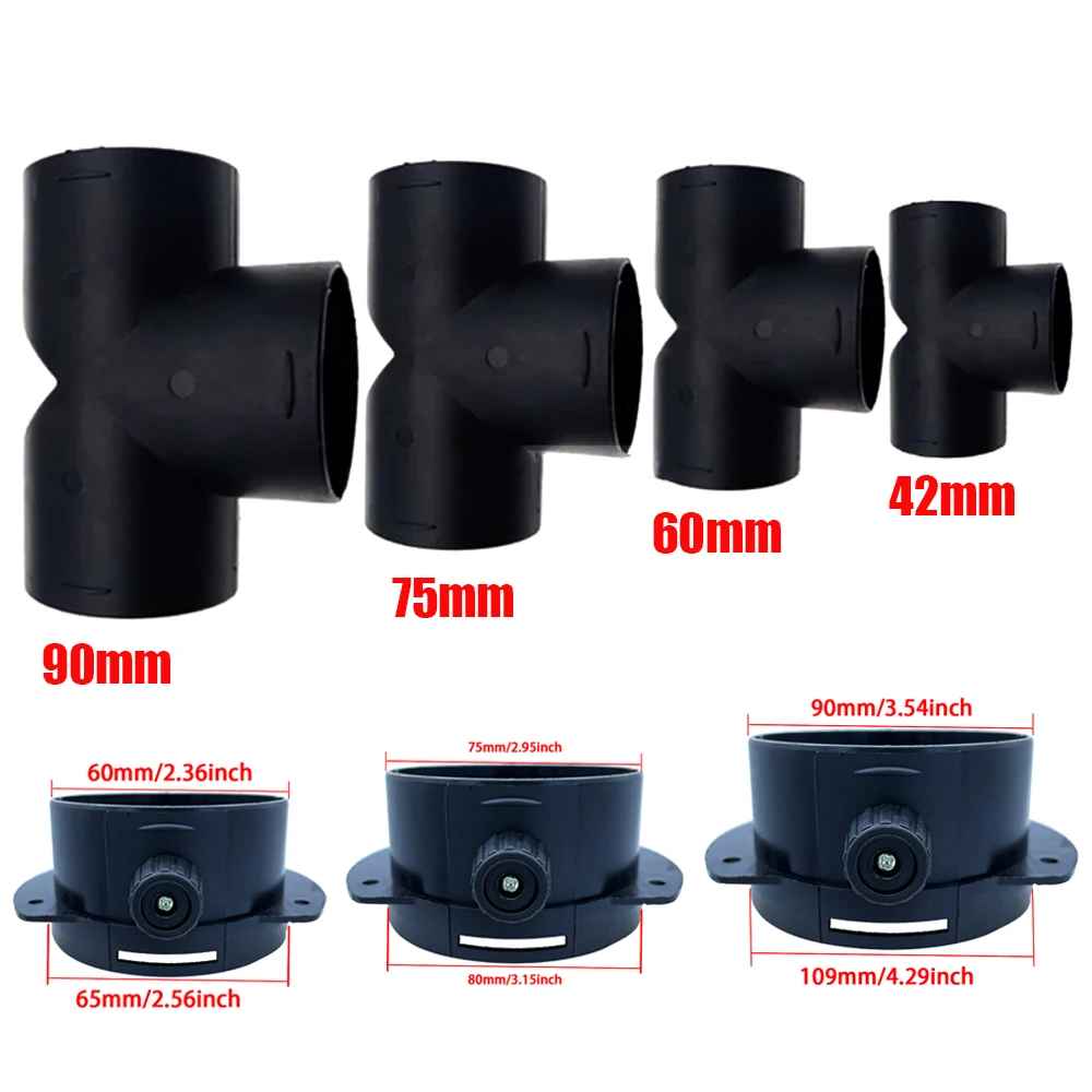 42mm 60mm 75mm 90mm Air Diesel Heater Vent Ducting Branch Splitter Exhaust Pipe Outlet Joiner Connector For Car