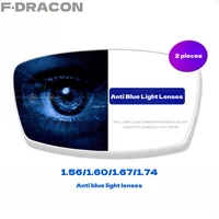 Lentes antiluz azul 1,56/1,61/1,67/1,74 prescripción óptica personalizada para miopía hipermetropía astigmatismo Bue lente de bloqueo de luz