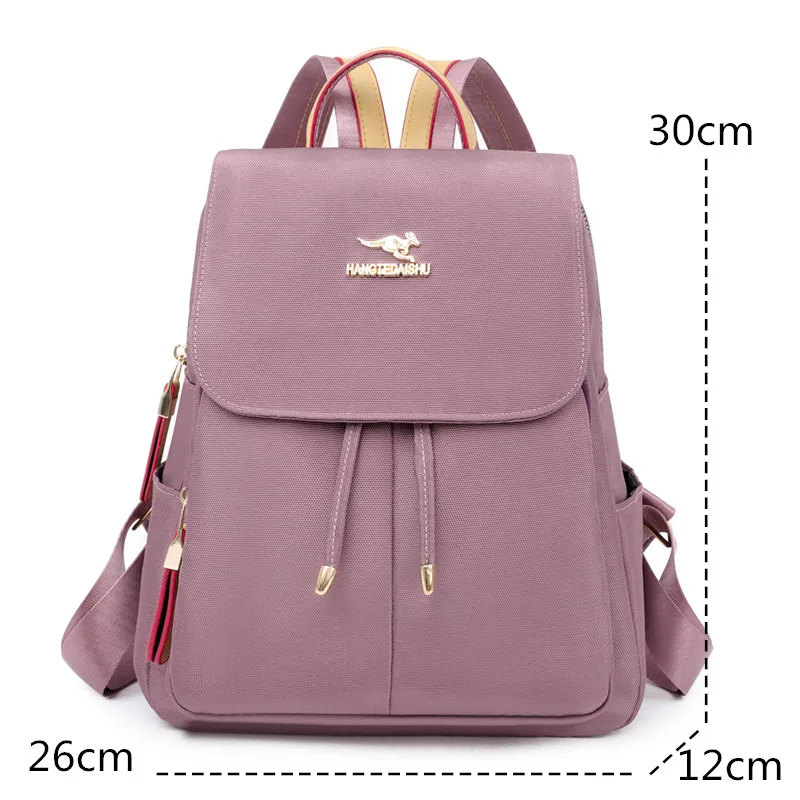 2023High Quality Oxford Backpack Women Multiple Pockets Mochila Black Small Designer Bagpack Cute Book Bag Waterproof School Bag