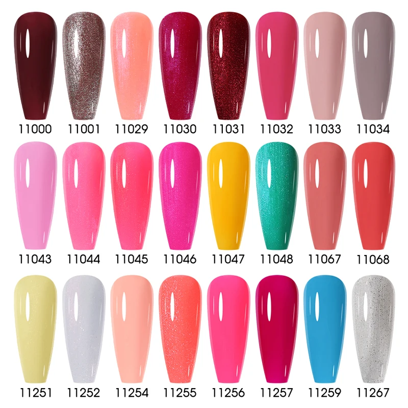 NAILCO Neonfarbener Gel-Nagellack, halbpermanenter Lack für den Sommer, glitzernder Top-Basismantel, Gele, Lack, 15 ml, schwarze Flasche