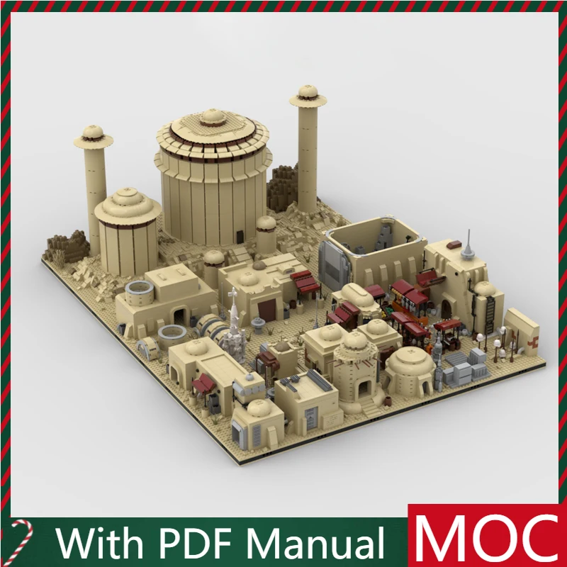 

9585 PCS Hot Selling Moc Sci-Fi Desert Spaceport City Scene Model Modular DIY Building Blocks Bricks Toy Birthday Christmas Gift