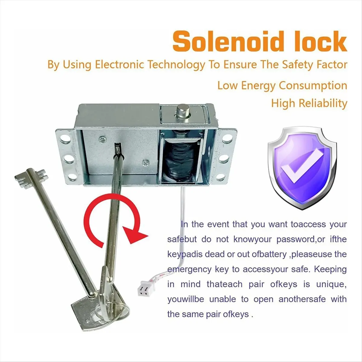 ABFW Lock Replacement Chrome Digital Keypad Electronic Lock