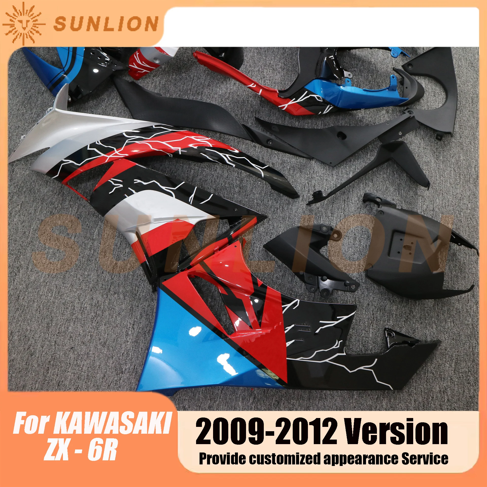 Body Full Fairing Kit For KAWASAKI NINJA ZX-6R 09-12 ZX6R ZX 6R 6 R 09 10 11 12 2009 2010 2011 2012 Fairing