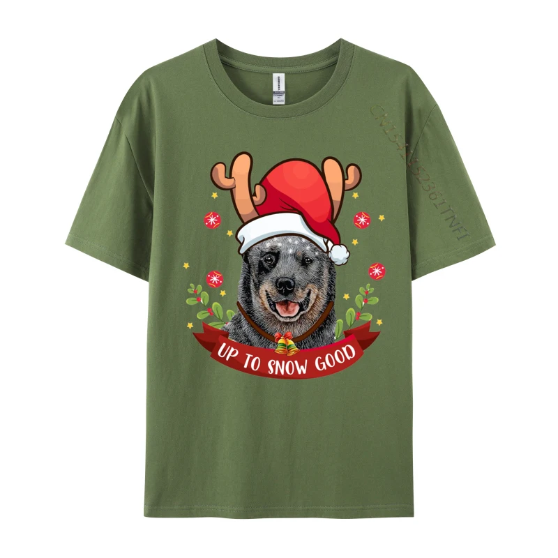 T-shirt de Noël chien de bétail australien pour hommes, style simple, à la mode, cool, streetwear