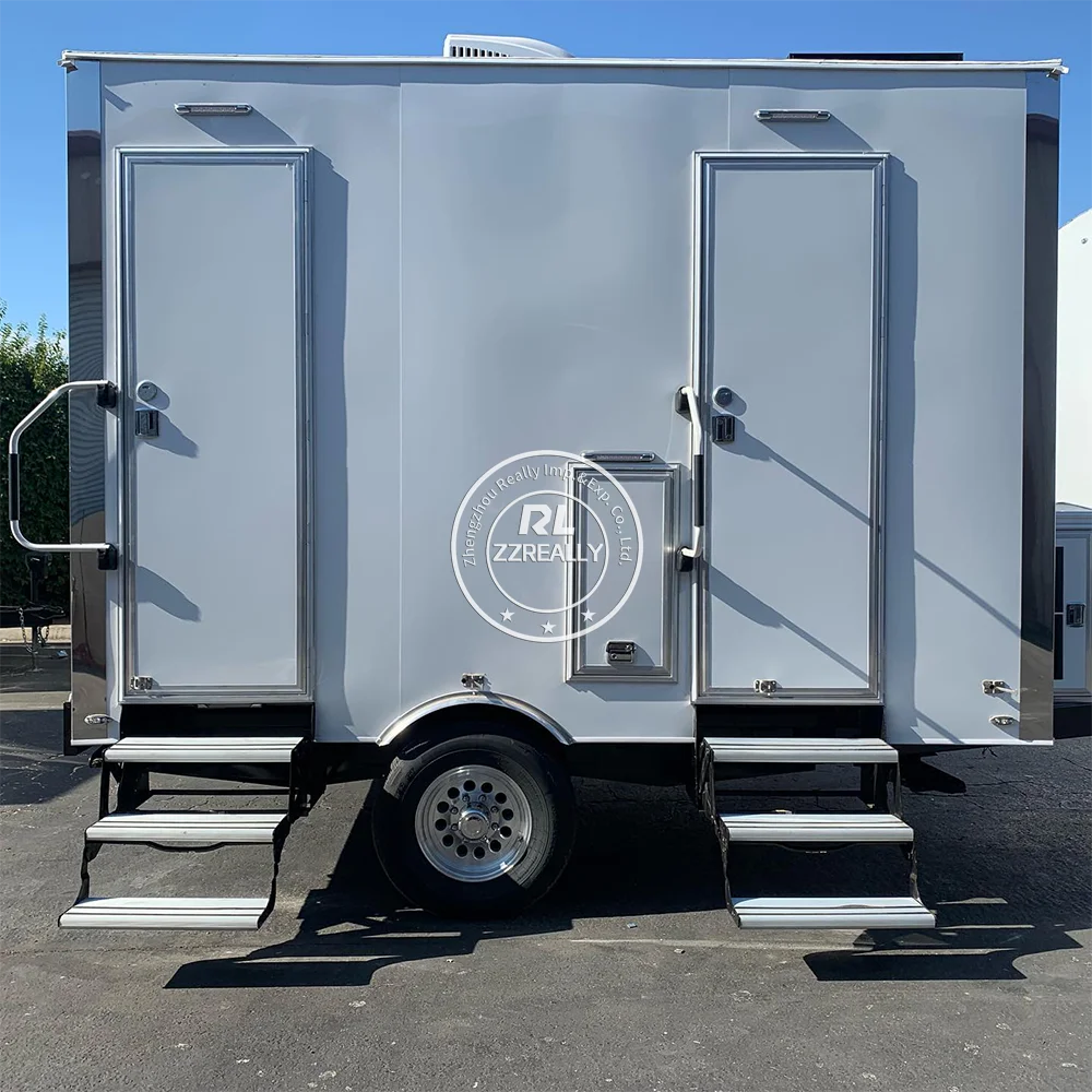 Customized Luxury Restroom Trailer Outdoor Portable Bathroom Shower Trailer Public Toilet Mobile Portable Restroom