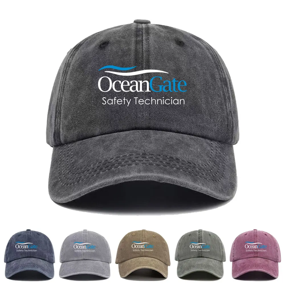 Kpop OceanGate Safety Technician Vintage Baseball Cap SHOTTIES Washed Printed Trucker Style Cotton Streetwear Summer Sun Hat