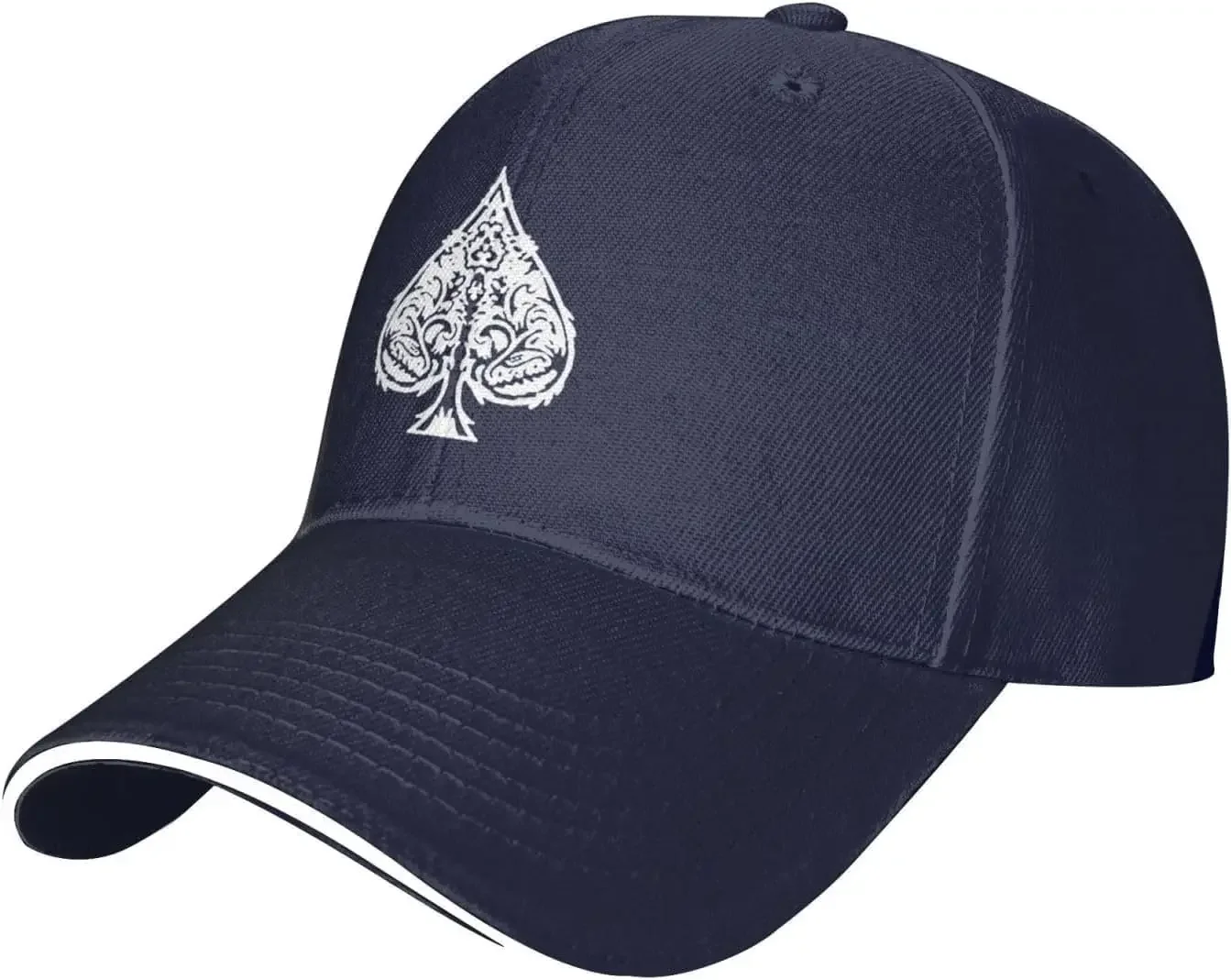 Poker Ace of Spades Baseball Cap Unisex Classic Adjustable Sandwich  