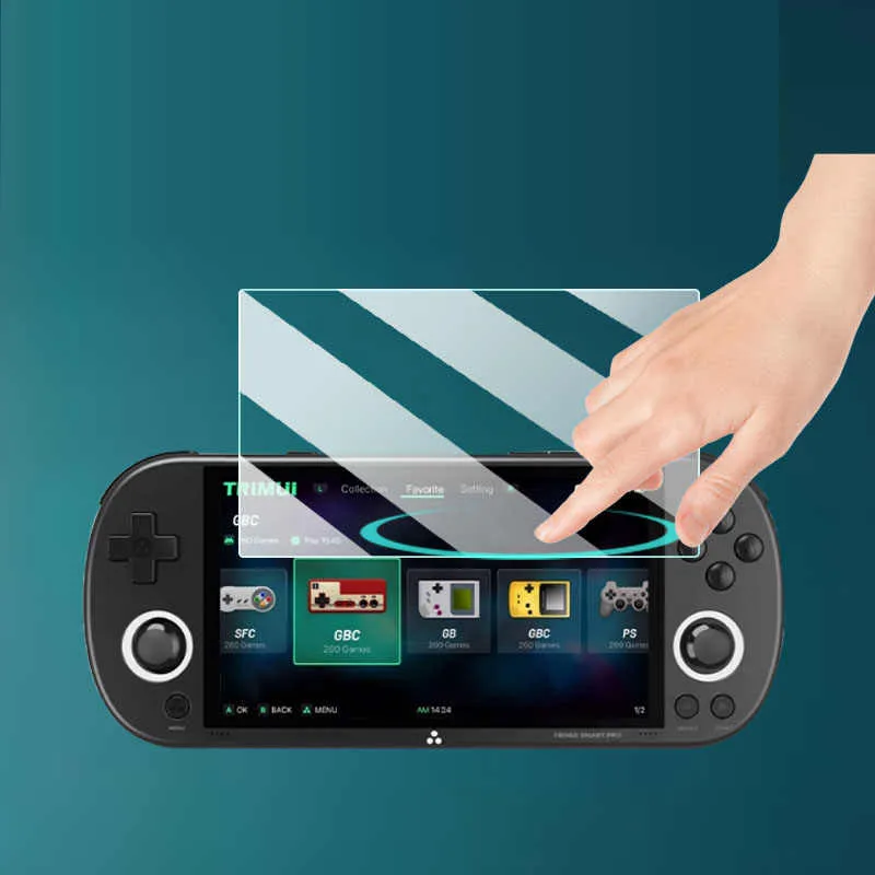 Película protetora de vidro temperado duro, capa protetora de tela para trimui smart pro, portátil, retrô, acessórios para console de jogos