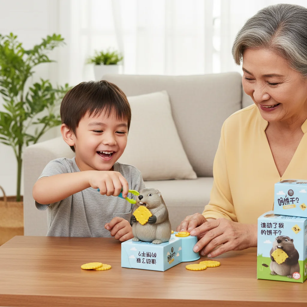 1/2/3PCS Screaming Groundhog Prank Toy Plastic Steal Biscuit Sound Gag Toy Funny Interactive Desktop Ornament