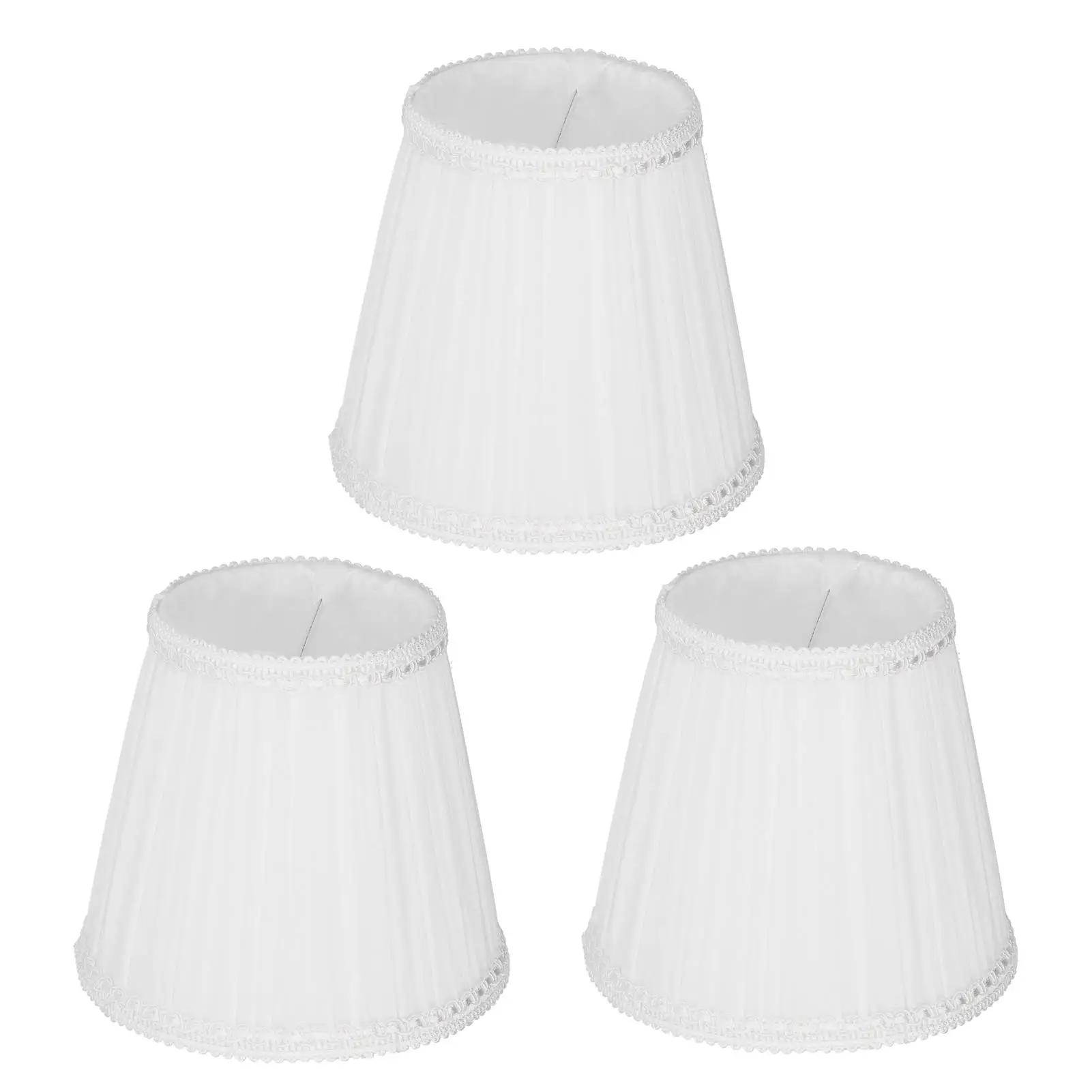 3Pcs E14 Modern Fabric Lampshade Set - Chandelier, Table & Floor Light Covers for Home Bedroom Decor