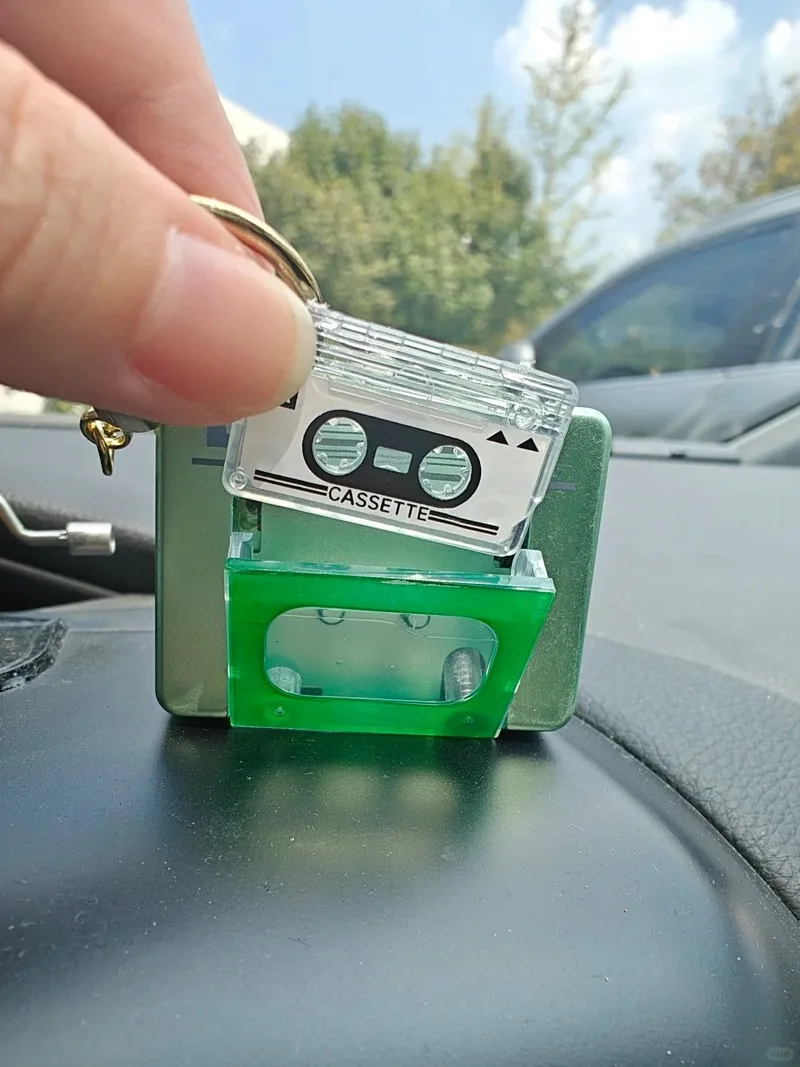 

Japanese Official Mini Retro Cassette Recorder Keychain Voice Recordable Multi-Color Mystery Gachapon Gift series Ornaments