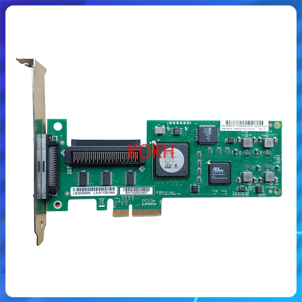 Original LSI 20320IE 320M SCSI For HP SC11Xe 412911-B21 439946-001 439776-001 LSI20320IE PCI-E SCSI Array Card