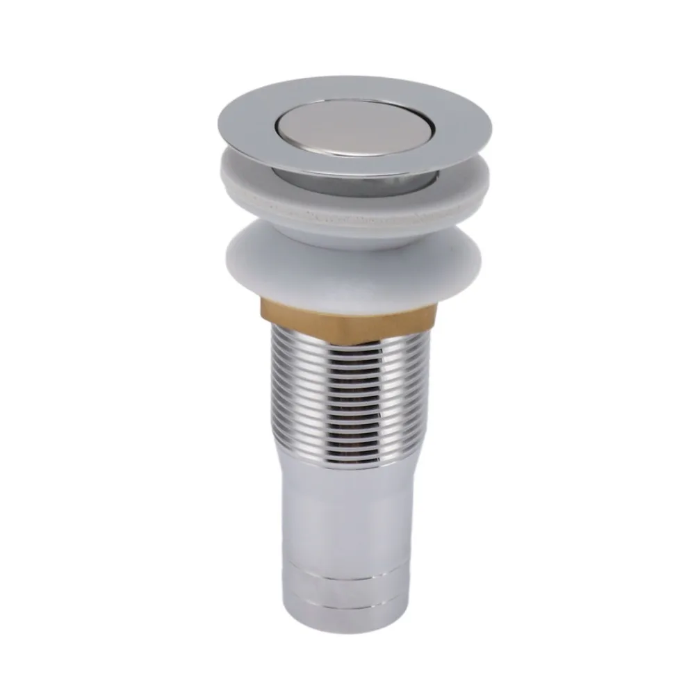 with Overflow Bathroom Sink Drain Stainless Steel Flip Top Drain Stopper Polished Electroplated Anti Blocking