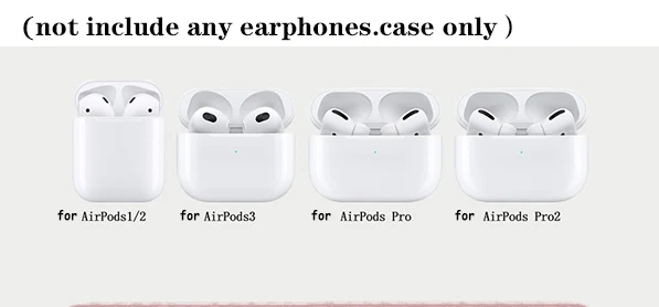 For airpods 1 2 3 Case airpods pro2 cute Bell Star shell wiht keychian cover AirPods3 Silicone Earphone Cover airpod2 funda