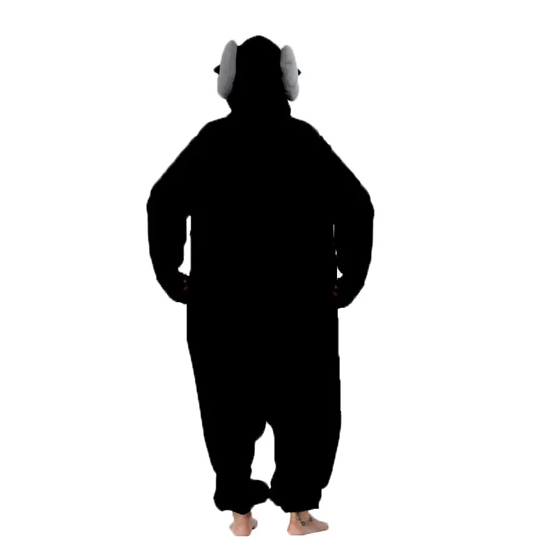 WAT Rits Geit Cartoon Pyjama Zwart Vrouwelijke Mannelijke Dierenfilm Volwassen Kerst Cosplay Wasbeer Kigurumi 2025, Nieuw