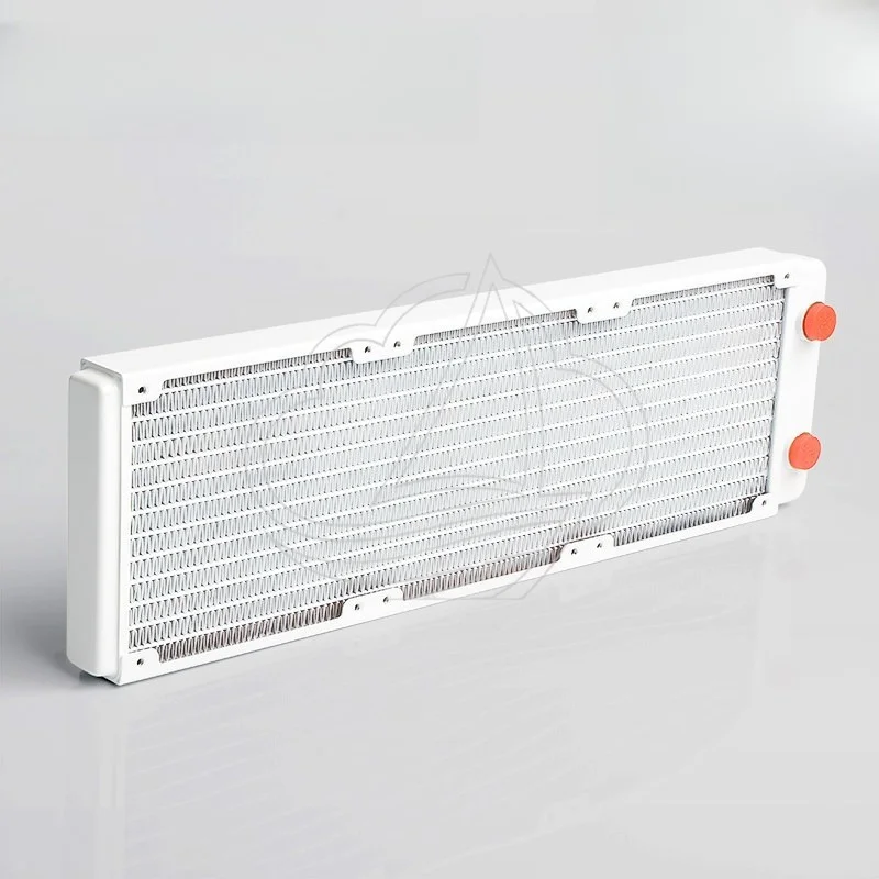 Painted White Copper Radiator Pure Copper Fin ROHS Certified for PC Water Cooling