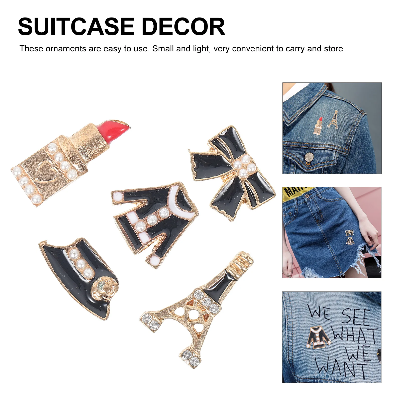 

50pcs Alloy Ornament Diy Jewelry Accessories For Clothing Bag Suitcase Decor Durable Lightweight Fashionable Decorative