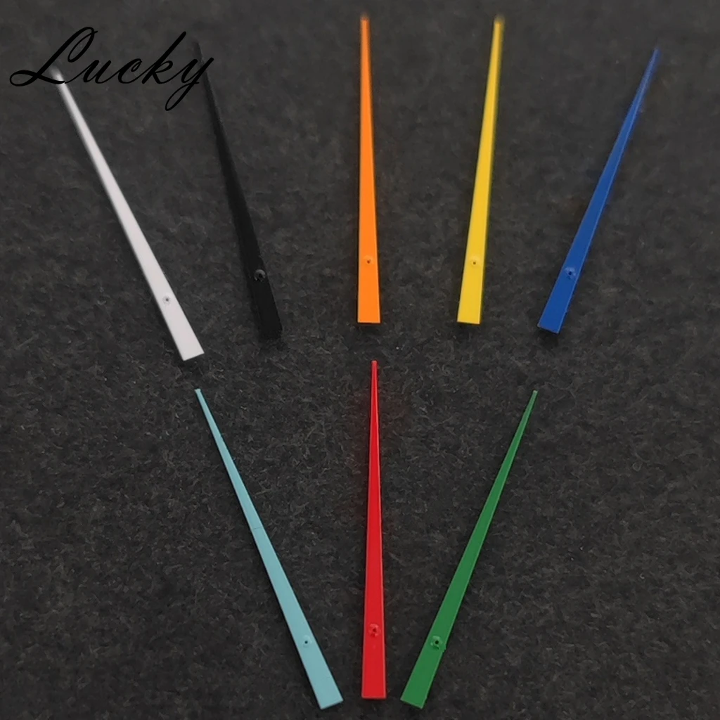 Reloj NH35 NH36 de 13mm, manecillas de segundo único, manecillas de reloj, punteros, blanco, negro, azul, verde, rojo, amarillo, manecillas de segunda mano