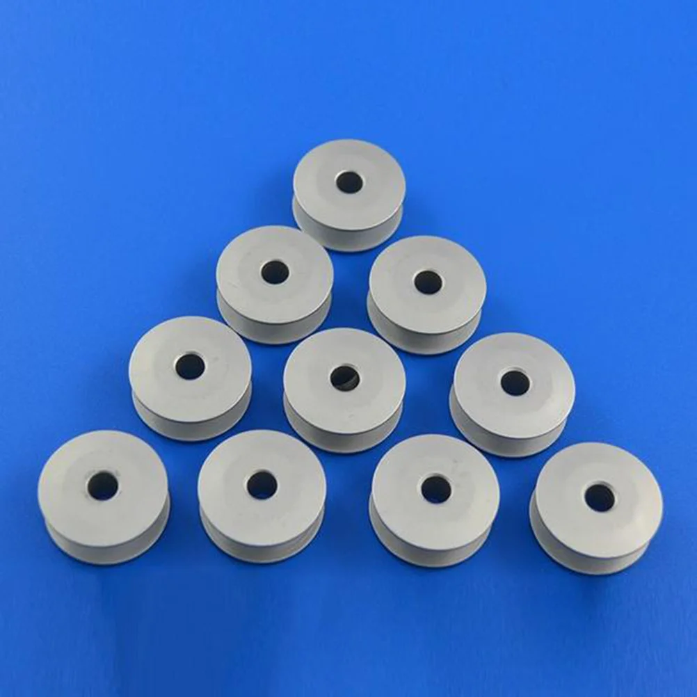 

10pcs Machine Bobbins Silver 2.1Cm Aluminum Alloy Clear View Thread Organizer For Home Use Sewing Spool Bobbin Case Sewing